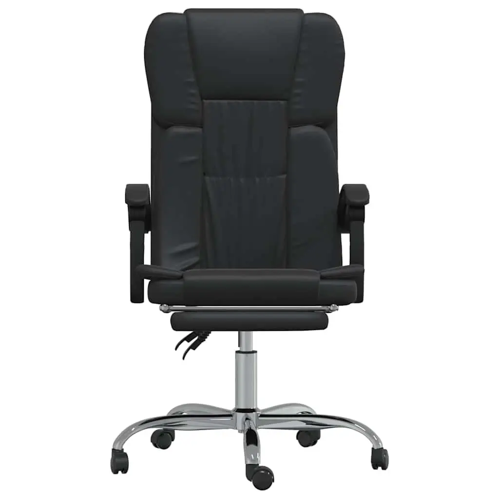 Black Faux Leather Reclining Chair