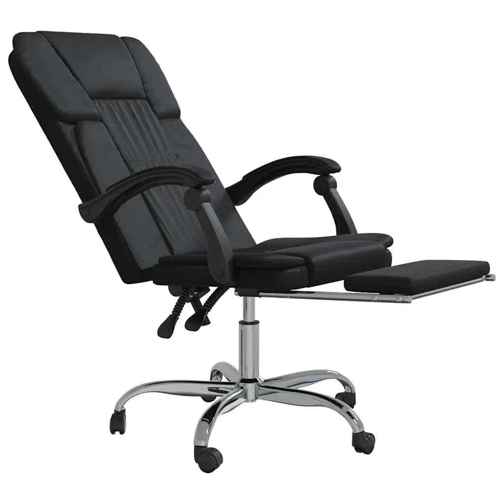 Black Faux Leather Reclining Chair