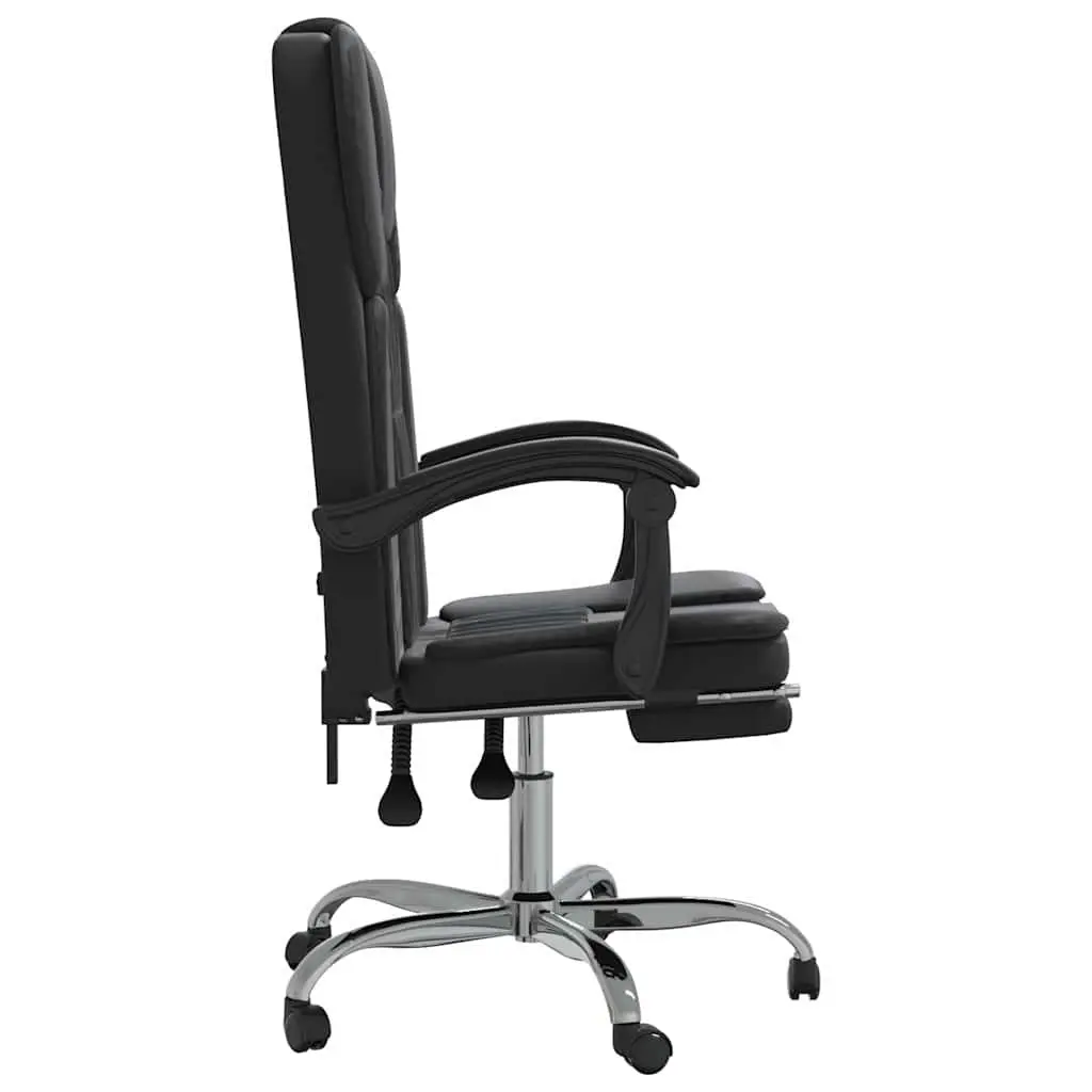 Black Faux Leather Reclining Chair