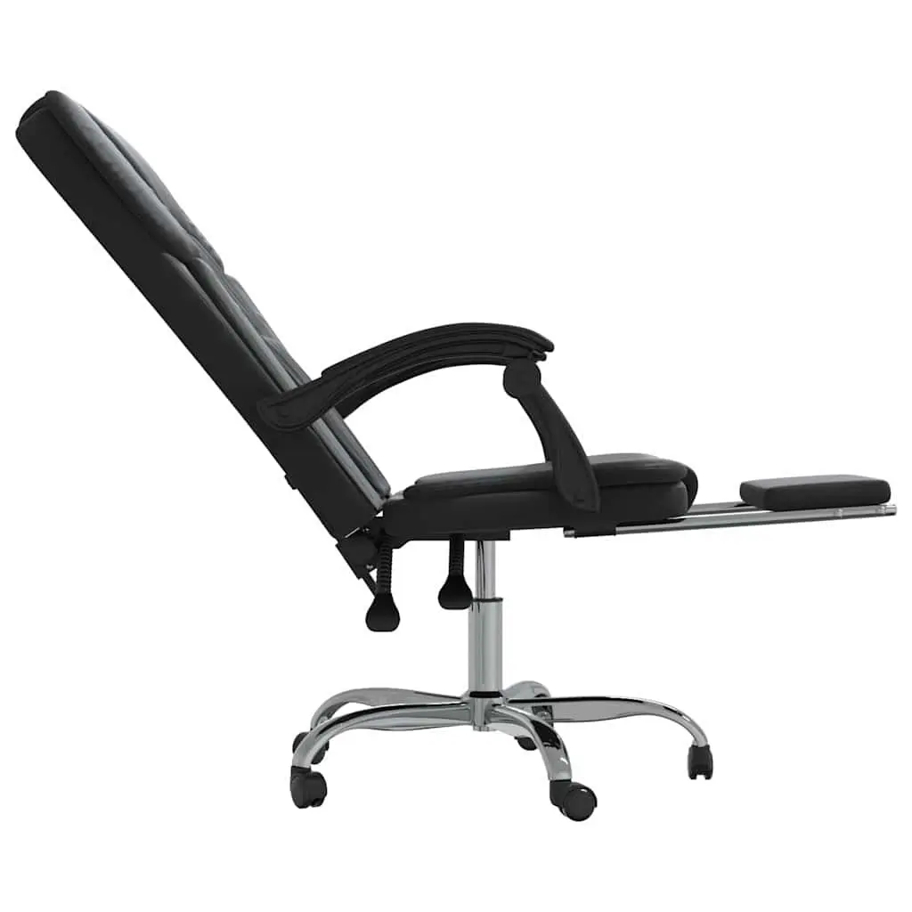 Black Faux Leather Reclining Chair