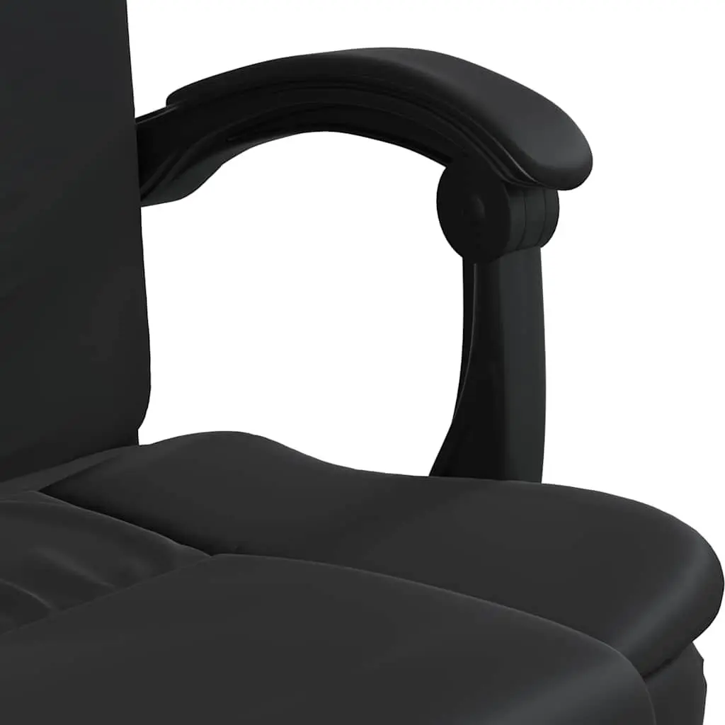 Black Faux Leather Reclining Chair