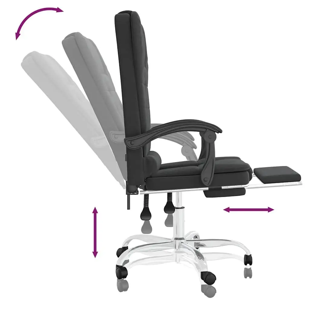 Massage Reclining Office Chair Ergonomic Desk Seat Black