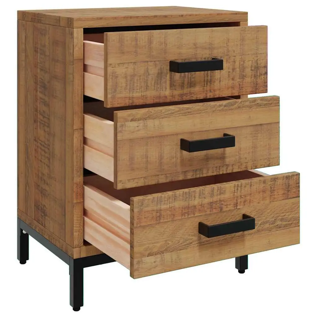 Solid Pinewood Bedside Cabinet