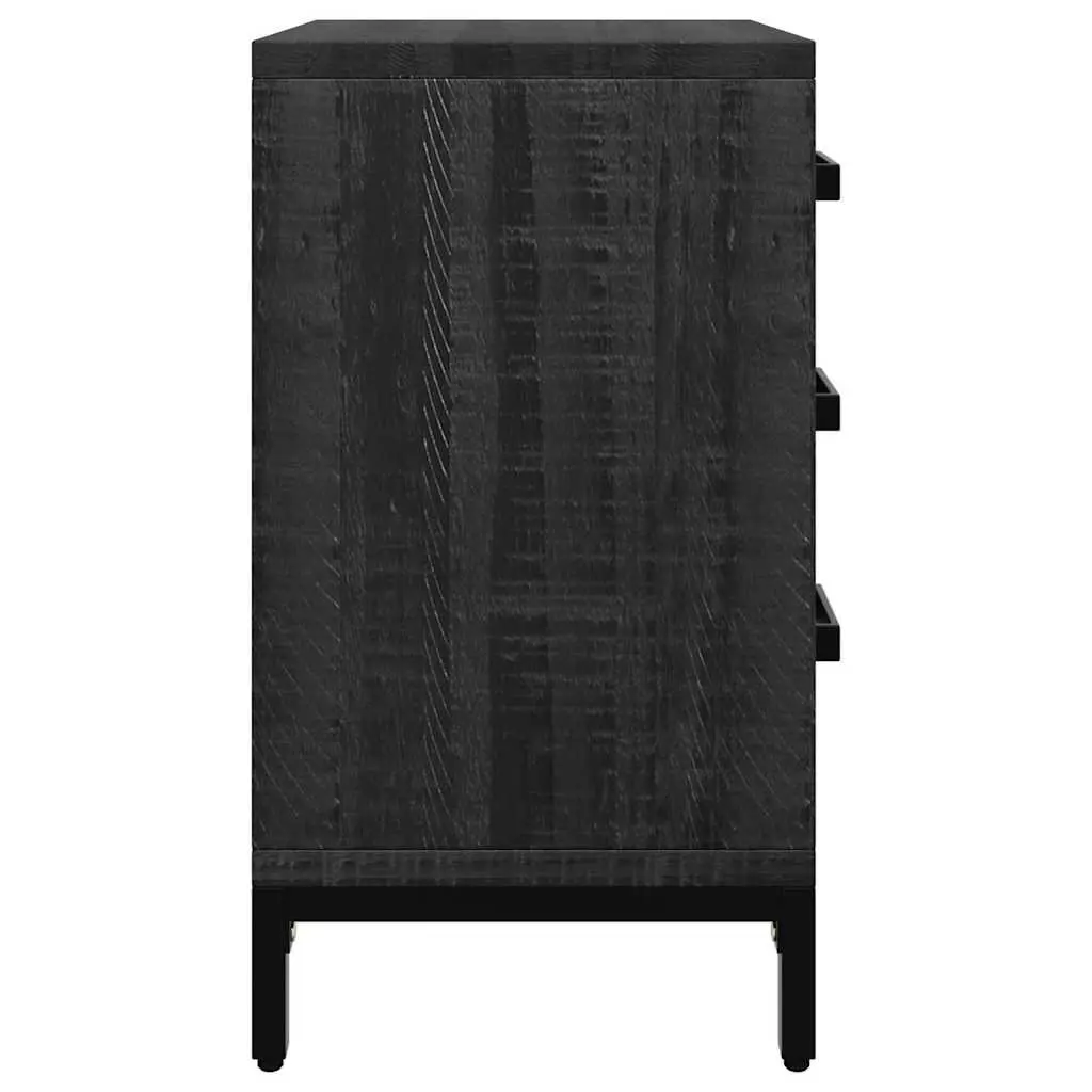 Bedside Cabinet Black 40x30x55 cm Storage Drawer Bedroom Furniture