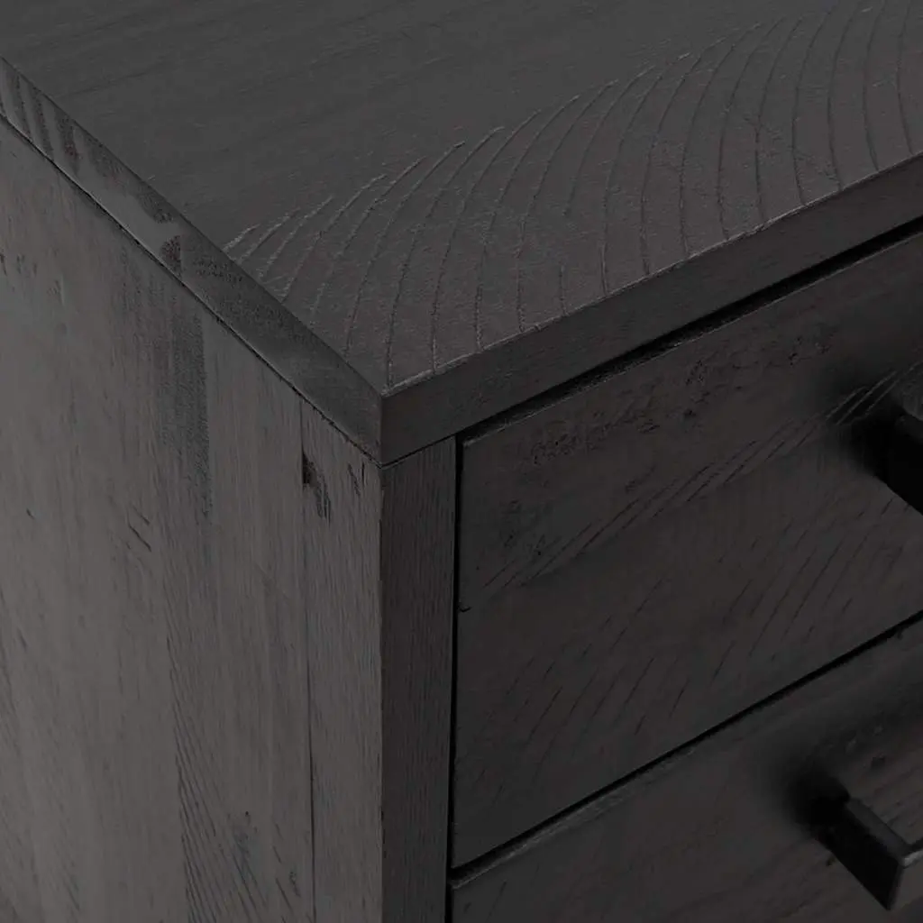 Bedside Cabinet Black 40x30x55 cm Storage Drawer Bedroom Furniture