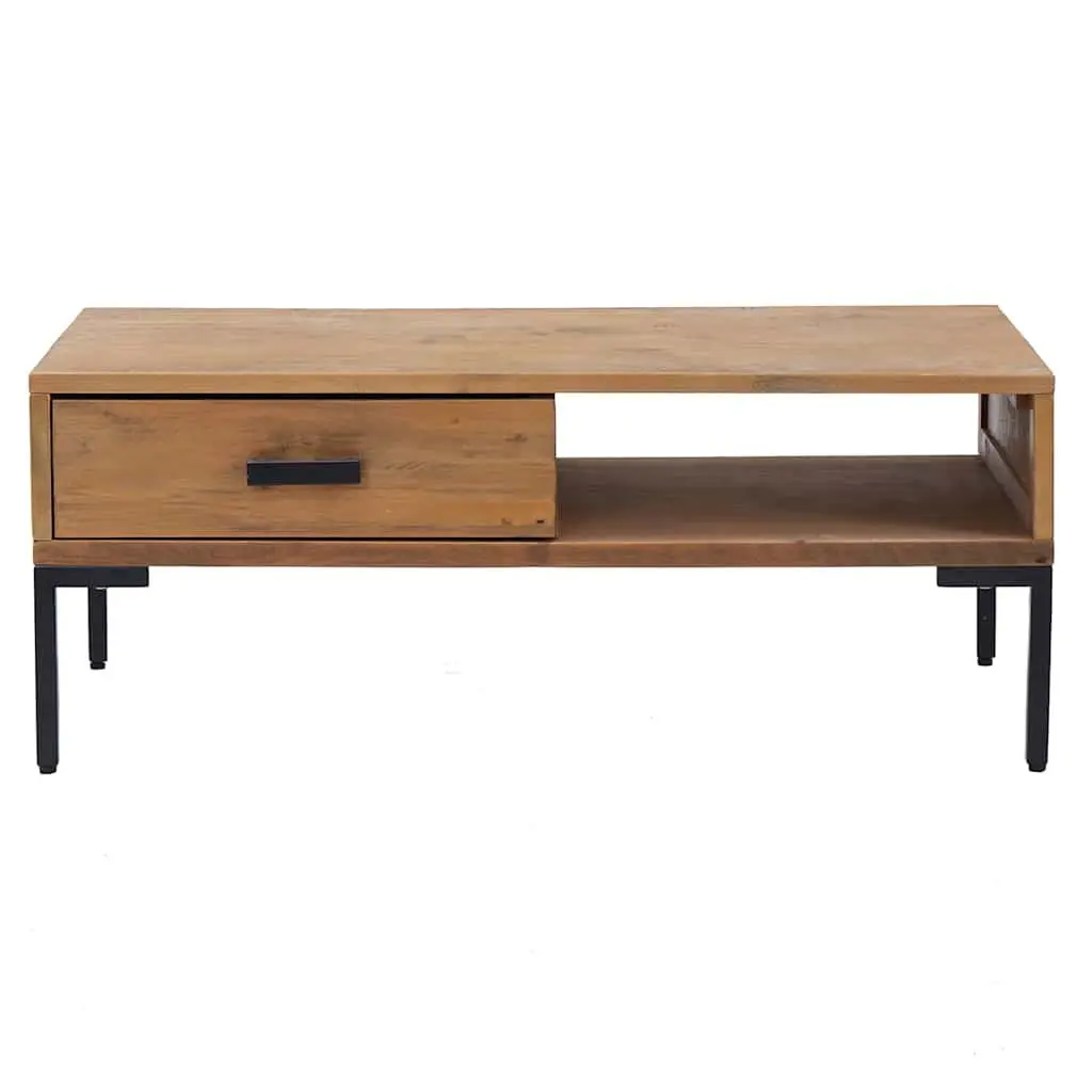 Coffee Table 90x50x35cm Wooden Living Room Furniture Storage Drawer Open Shelf
