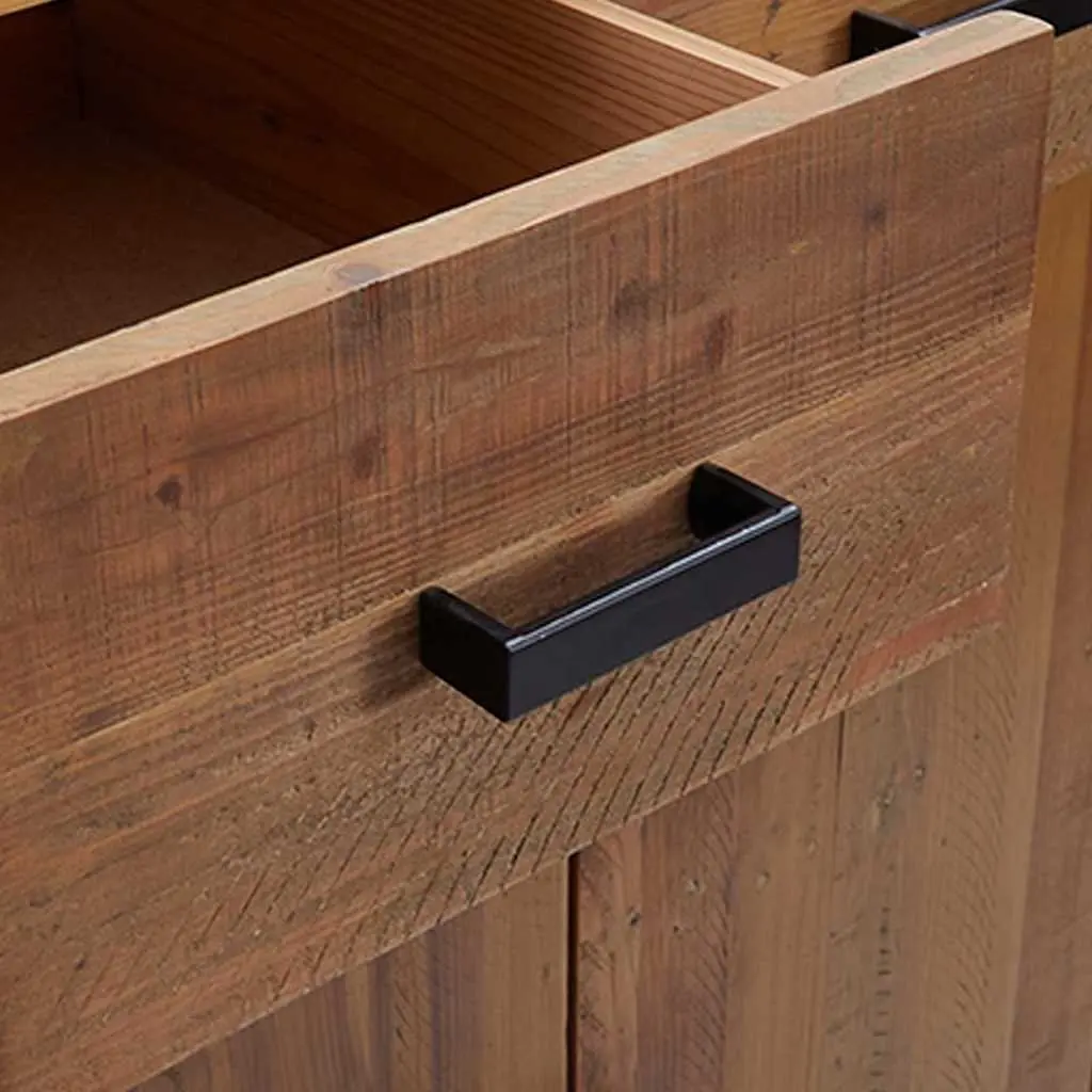 Shoe Rack 75x40x110 cm Brown Solid Pinewood Storage Cabinet 2 Drawers