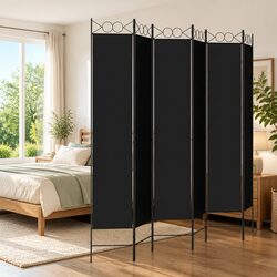 Specifications for 6-Panel Room Divider - Black, 240x220cm