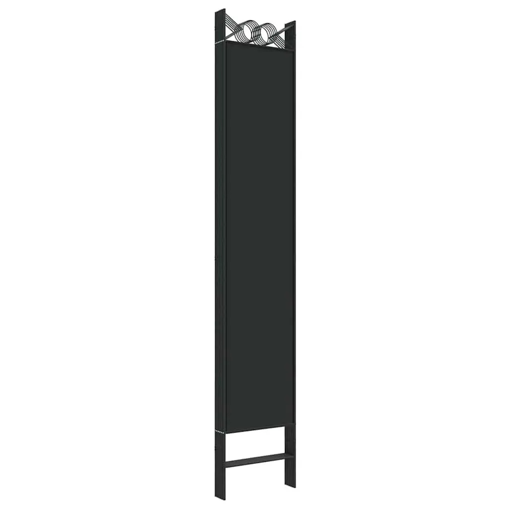 6-Panel Room Divider Screen Folding Partition Privacy Separator Black 240x220cm