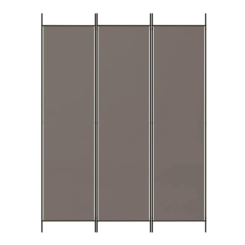 3-Panel Room Divider Folding Partition Screen Fabric Privacy Space Anthracite
