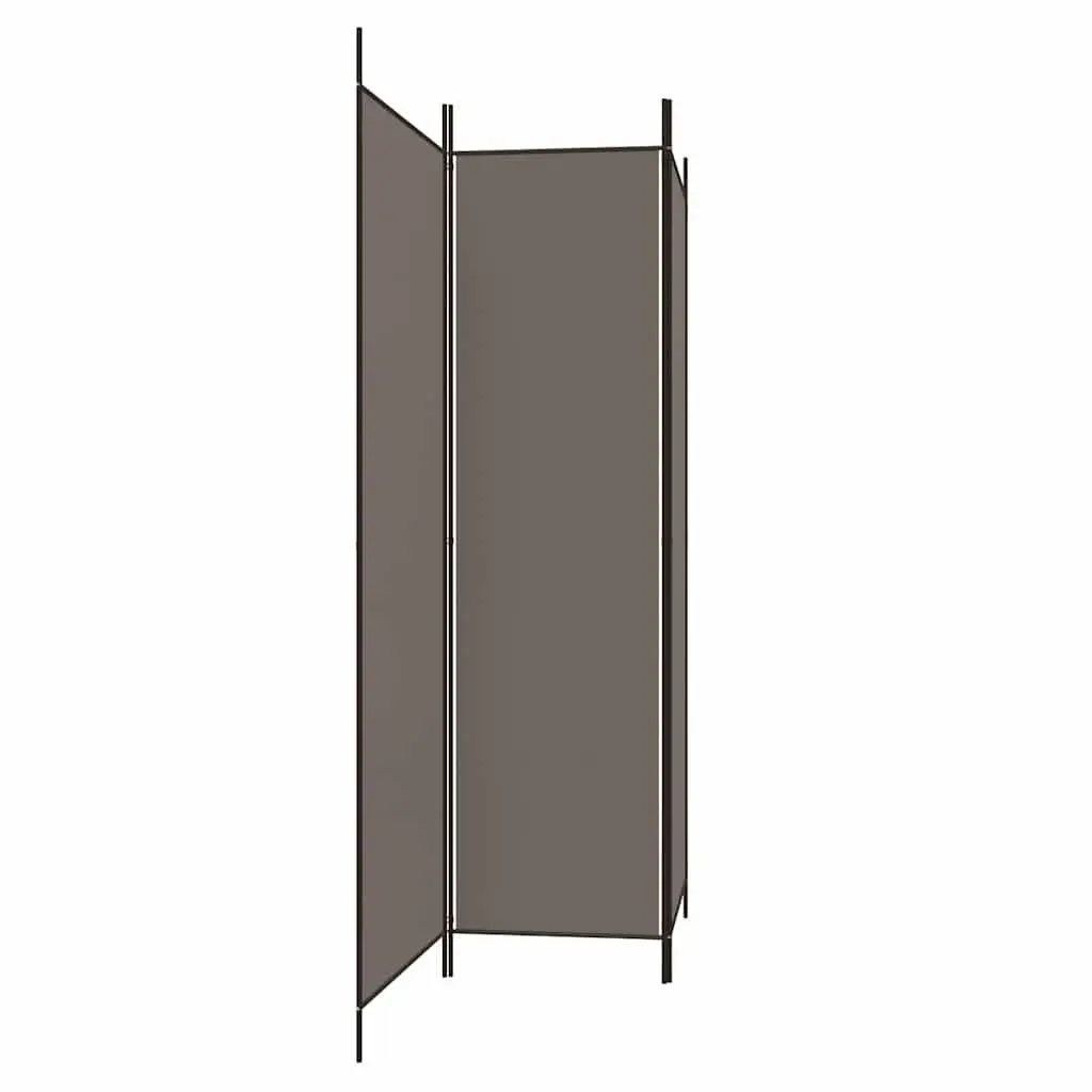 3-Panel Room Divider Folding Partition Screen Fabric Privacy Space Anthracite