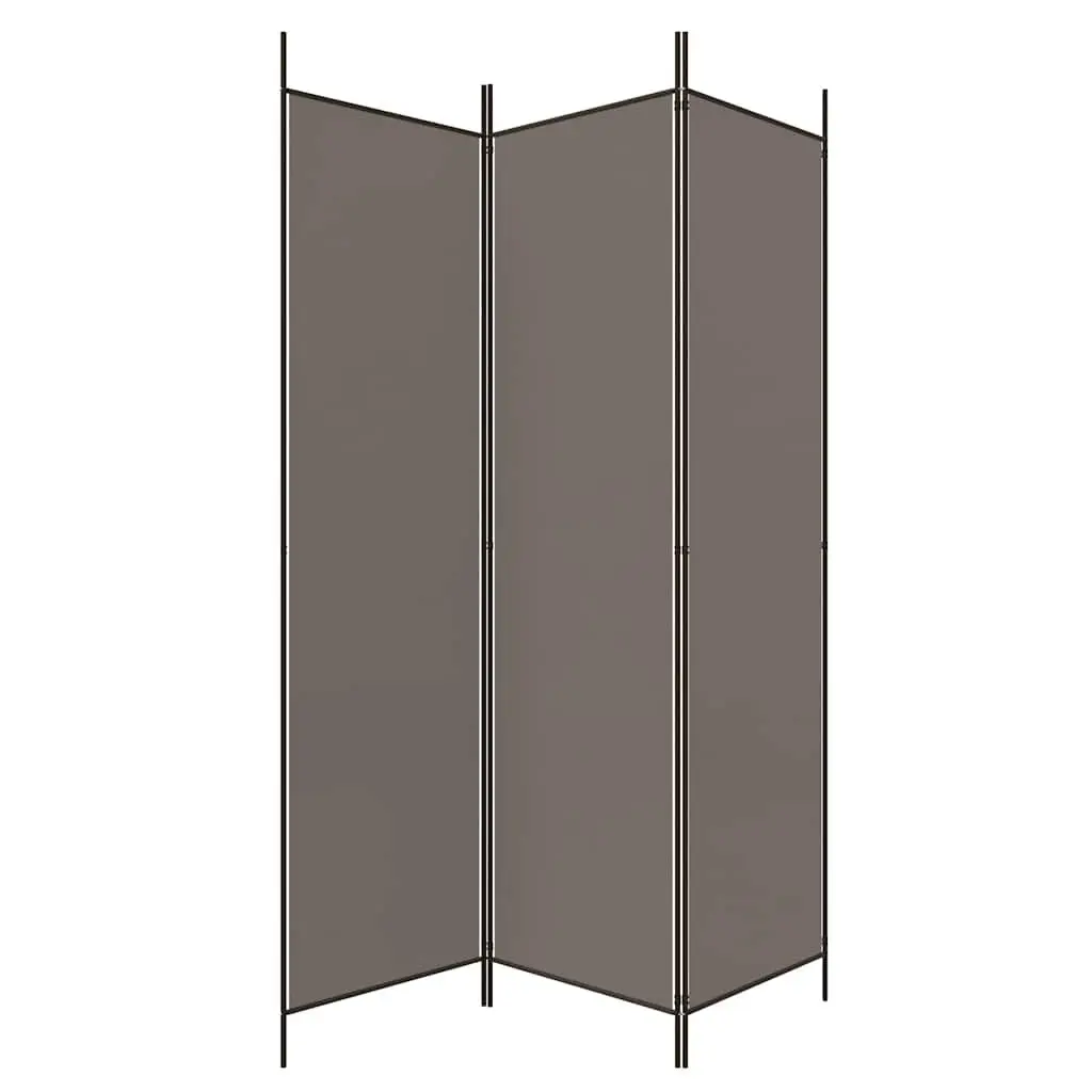 3-Panel Room Divider Folding Partition Screen Fabric Privacy Space Anthracite