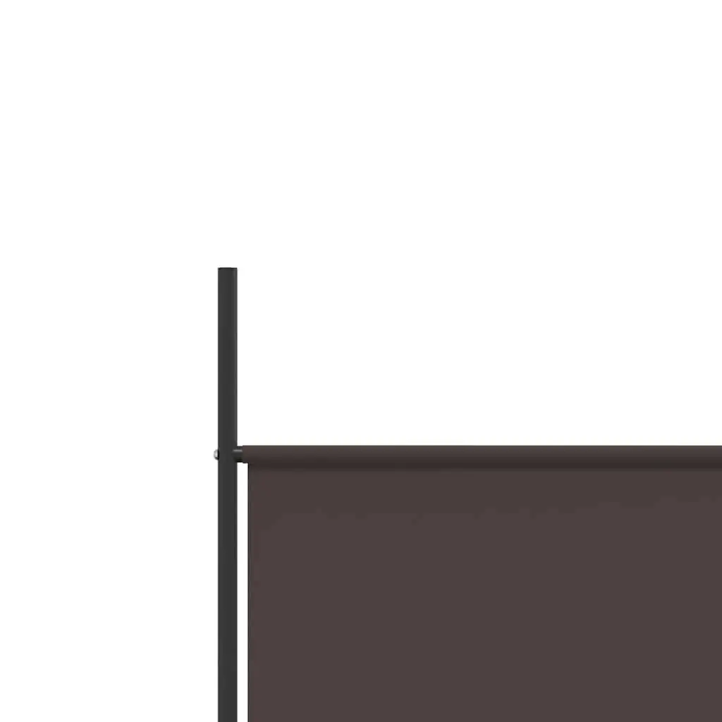 4-Panel Room Divider Screen Brown Fabric Foldable Privacy Partition Space