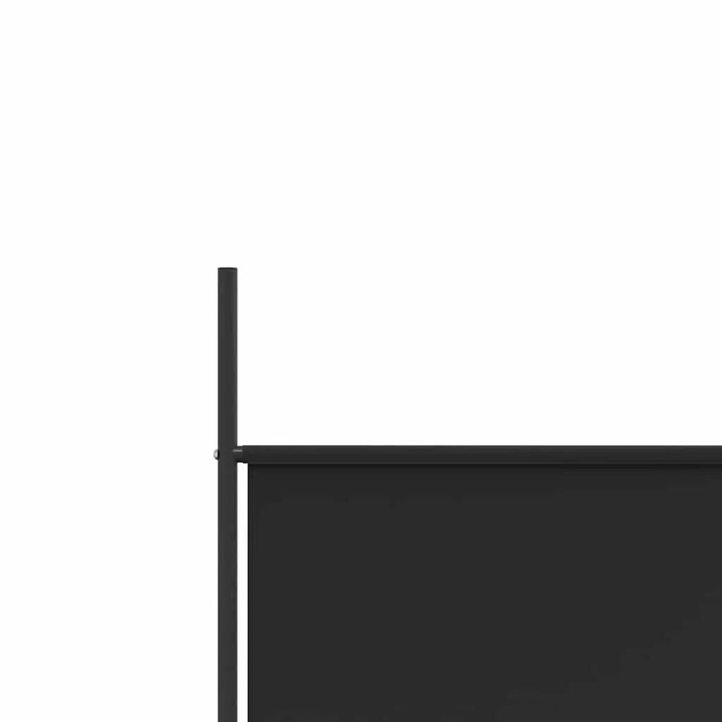 4-Panel Room Divider Screen Foldable Privacy Partition Black Fabric 200x200cm