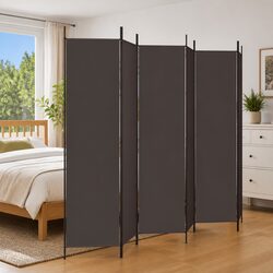 Specifications of 6-Panel Brown Fabric Room Divider