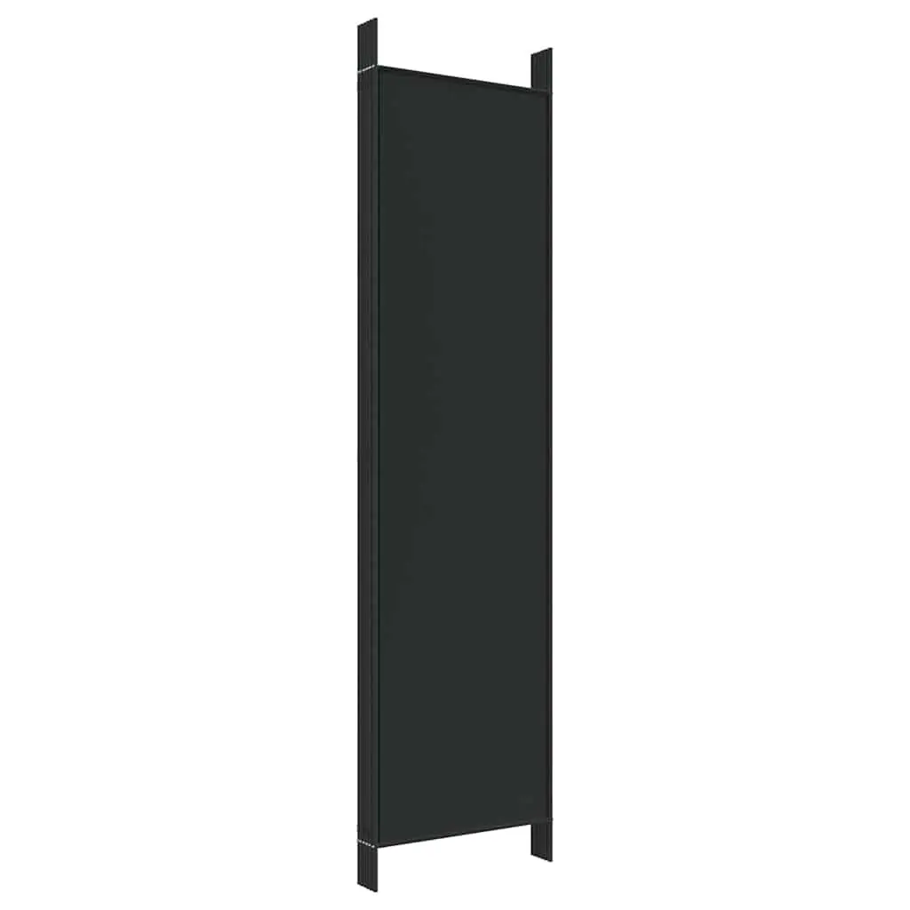 6-Panel Folding Room Divider Screen 300x200cm Black Privacy Partition