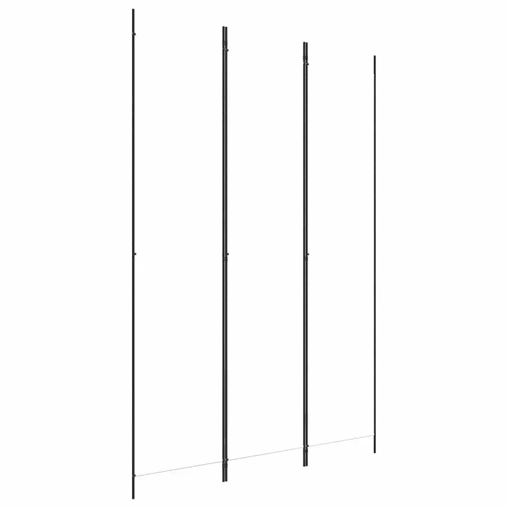 3-Panel Room Divider Folding Screen White Privacy Partition Fabric Foldable