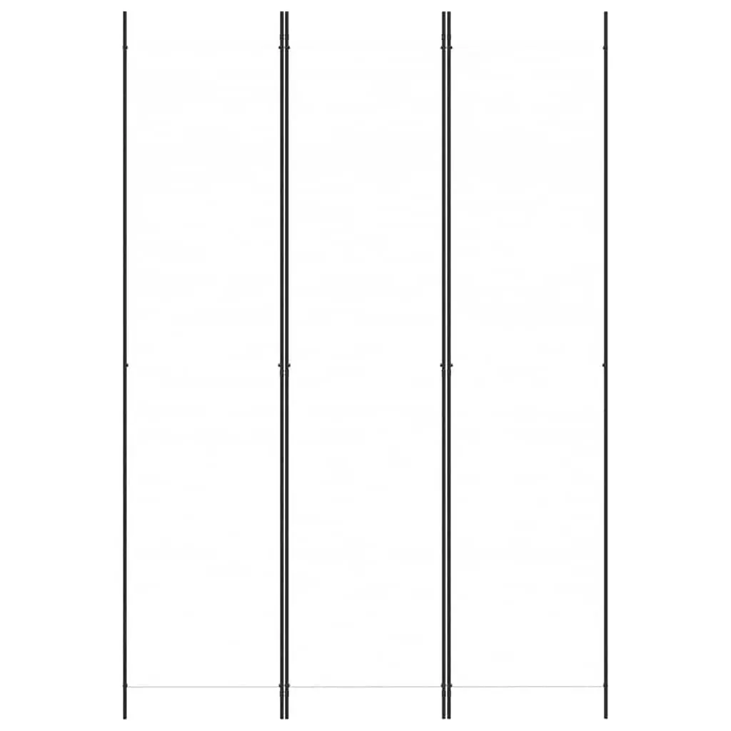 3-Panel Room Divider Folding Screen White Privacy Partition Fabric Foldable