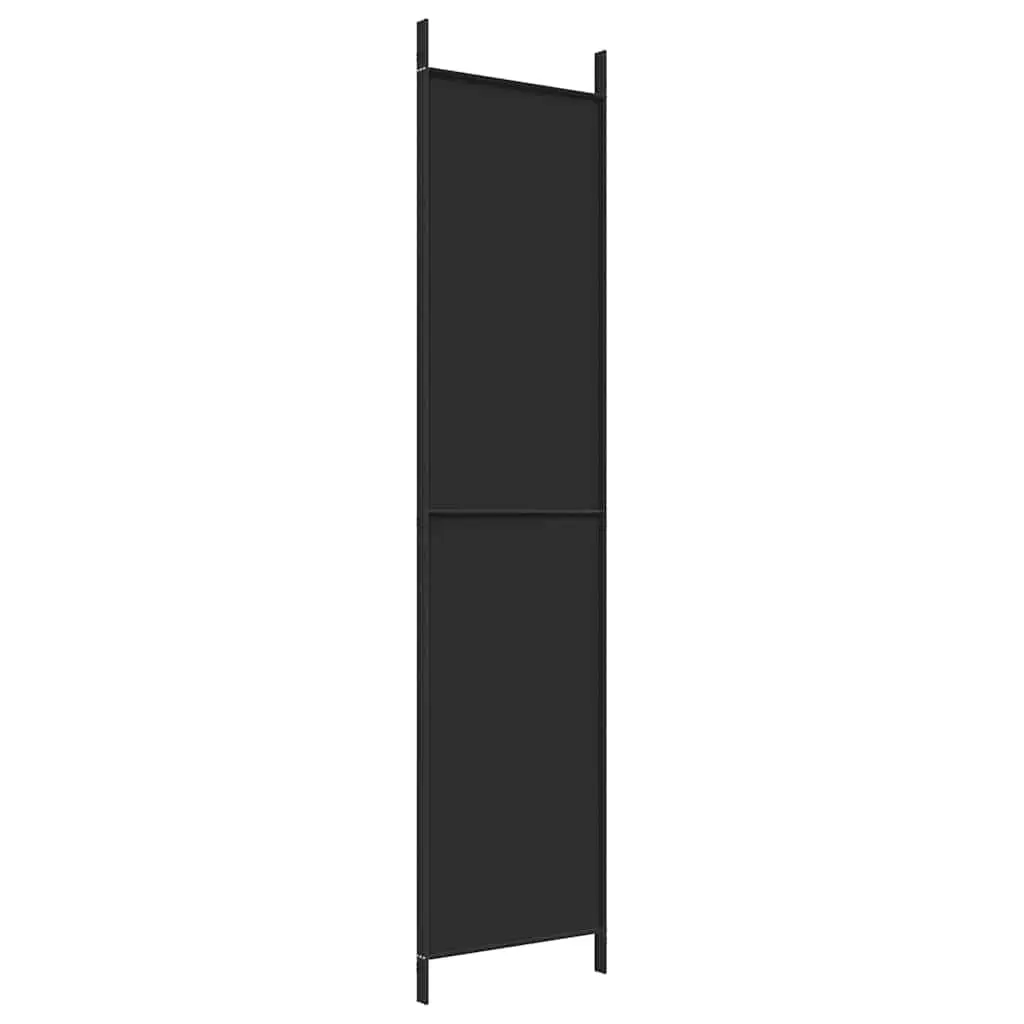 3-Panel Room Divider Screen Foldable Privacy Partition Fabric Black 150x220cm