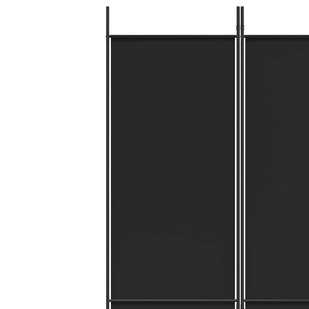 Room Divider Screen 5-Panel Foldable Privacy Partition Black 250x220 cm