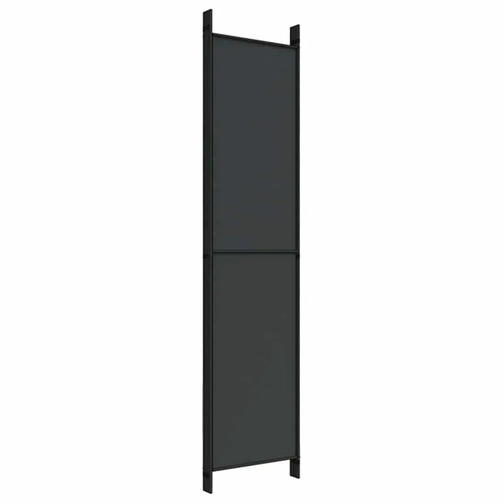 Room Divider Screen 5-Panel Foldable Privacy Partition Black 250x220 cm