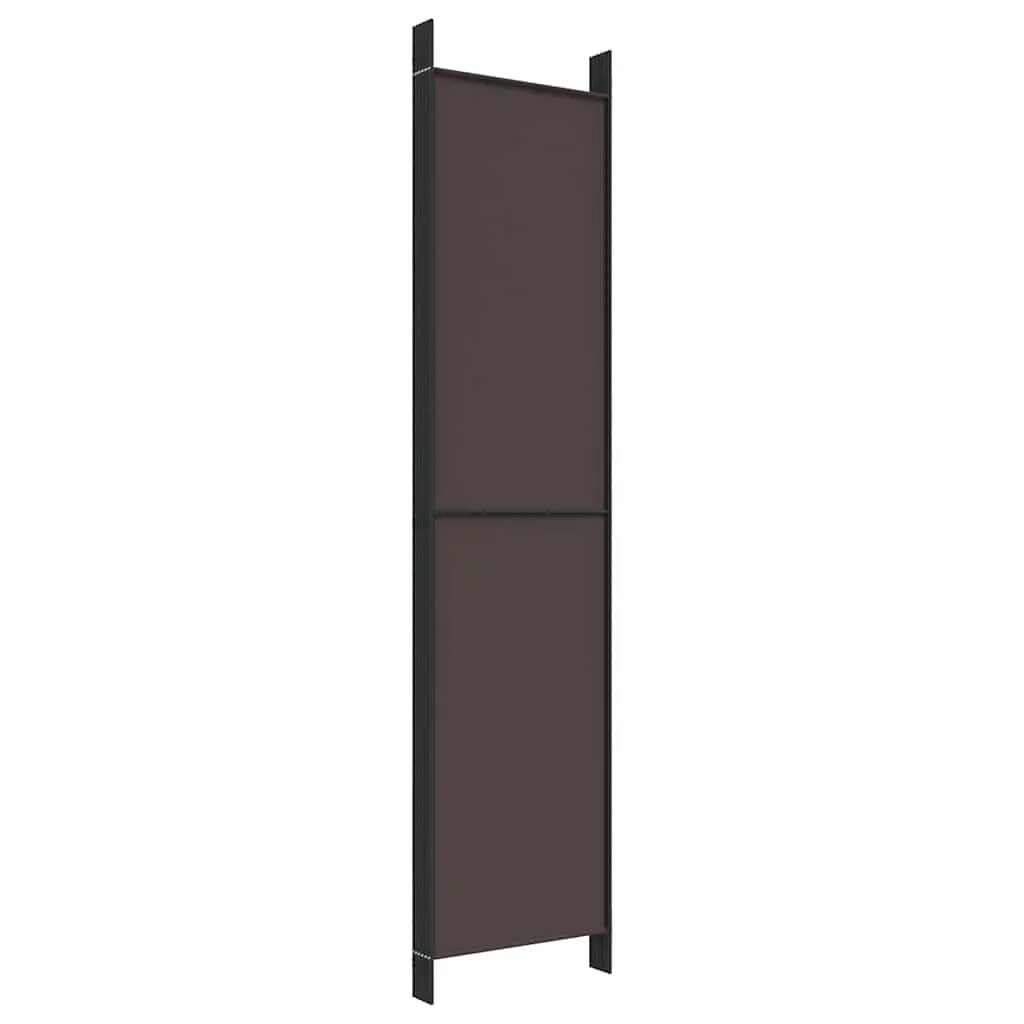 6-Panel Room Divider for Bedroom Living Room Brown 300x220cm