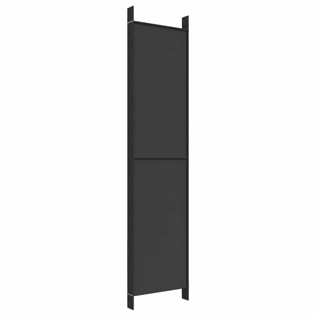6-Panel Room Divider Screen for Bedroom Living Area Office 300x220cm Foldable Fabric Privacy Partition Black