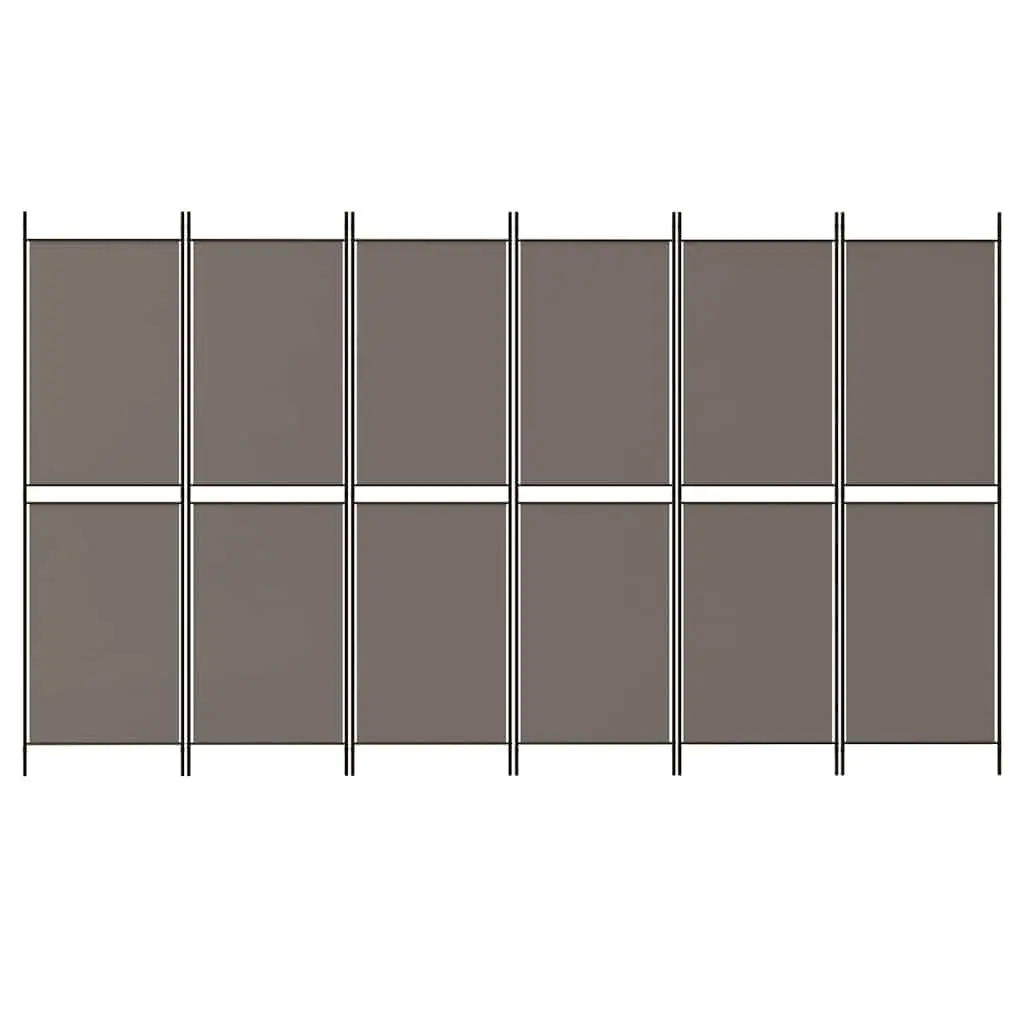 Room Divider 6-Panel Folding Screen Partition Privacy Space 300x180cm Anthracite