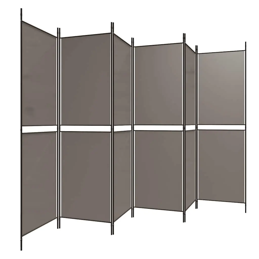 Room Divider 6-Panel Folding Screen Partition Privacy Space 300x180cm Anthracite
