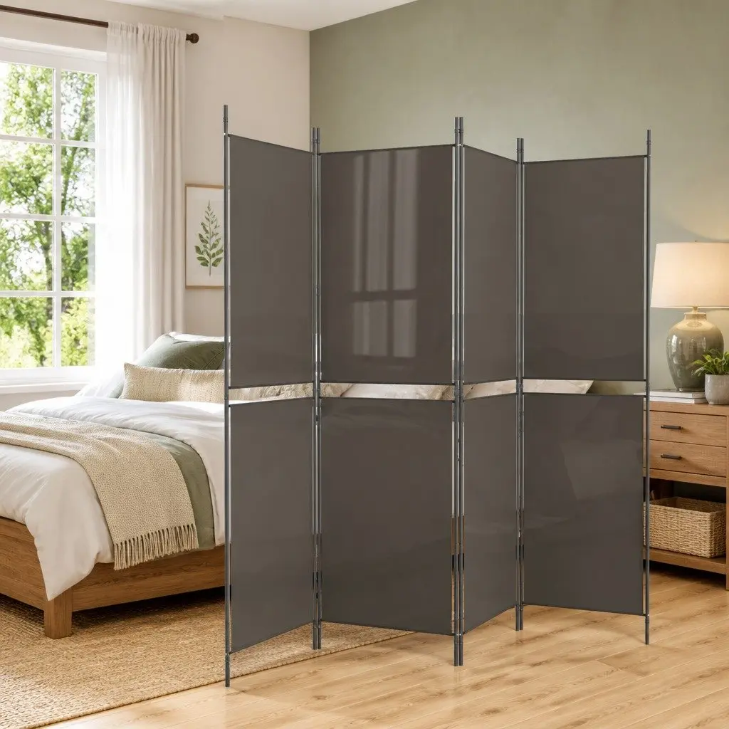 4-Panel Anthracite Room Divider