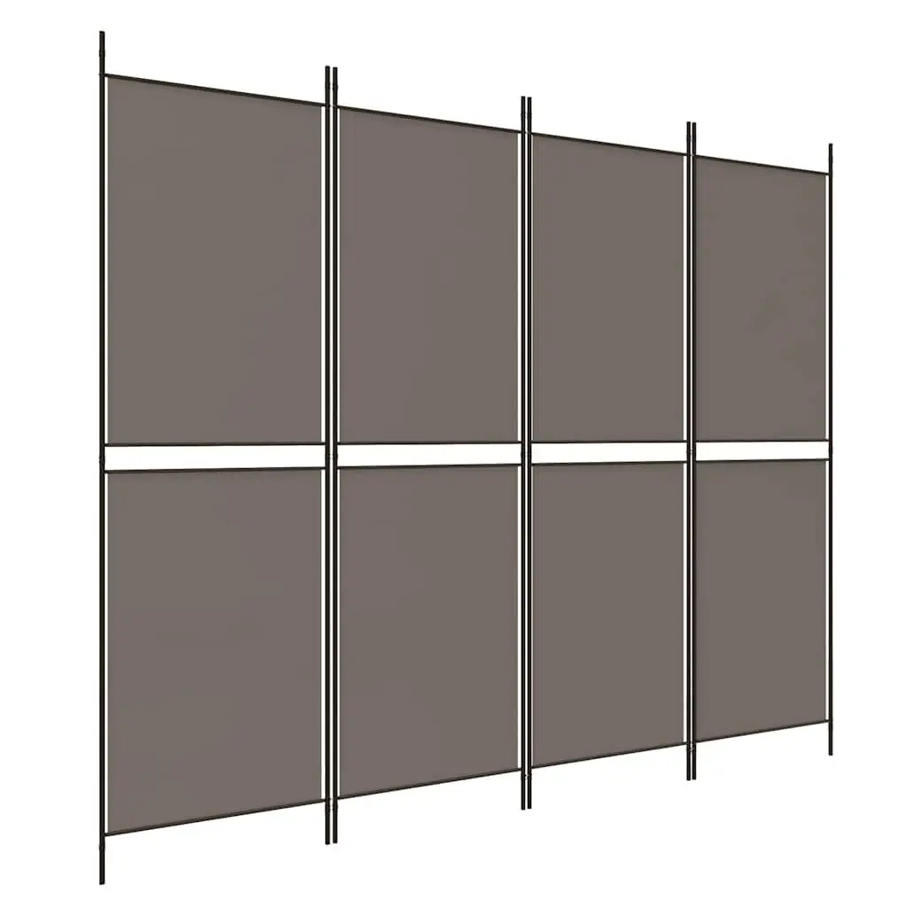 4-Panel Anthracite Room Divider