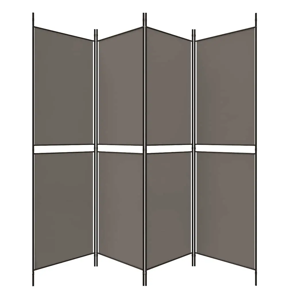 4-Panel Anthracite Room Divider