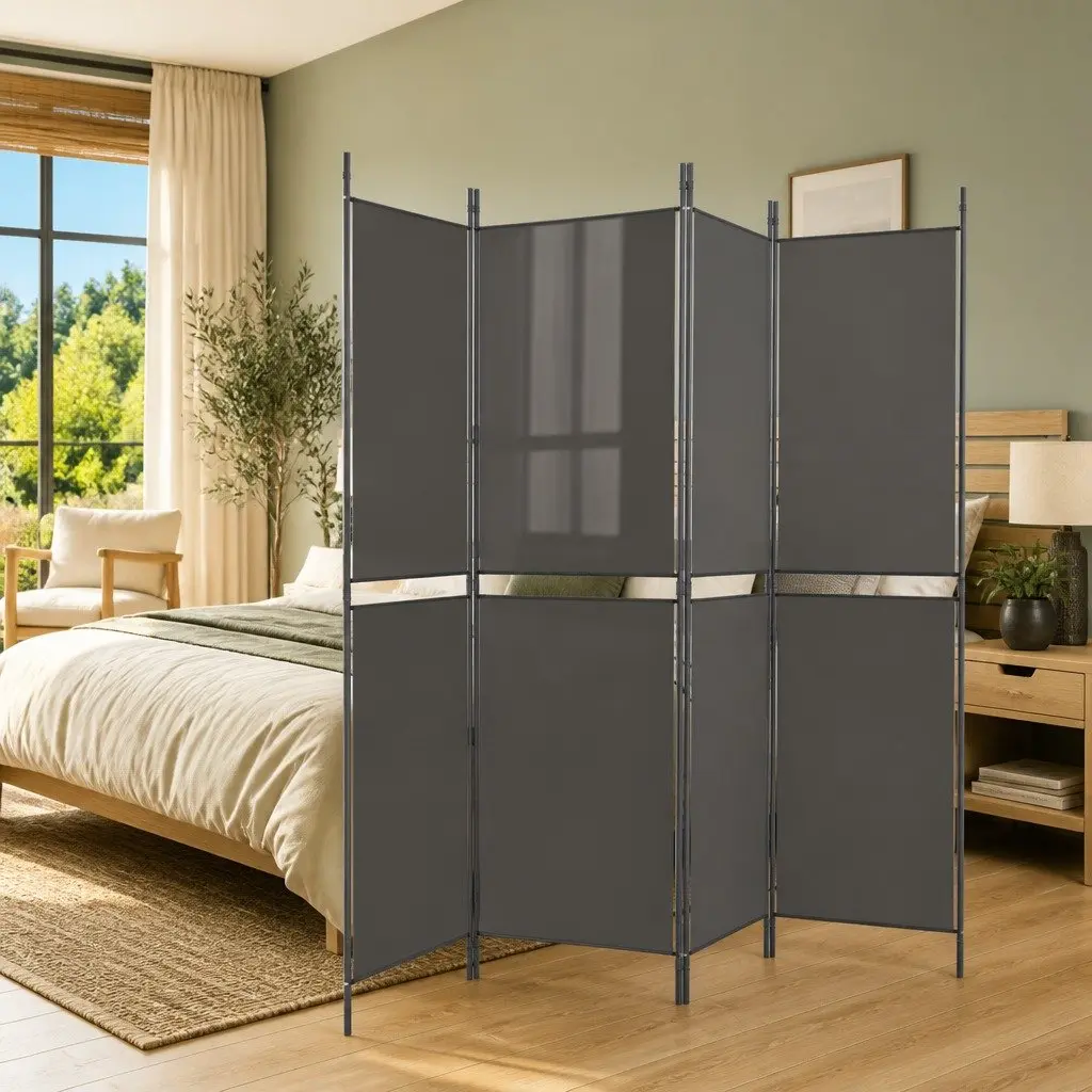 5-Panel Folding Partition in Anthracite