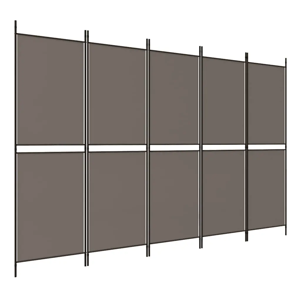 5-Panel Folding Partition in Anthracite