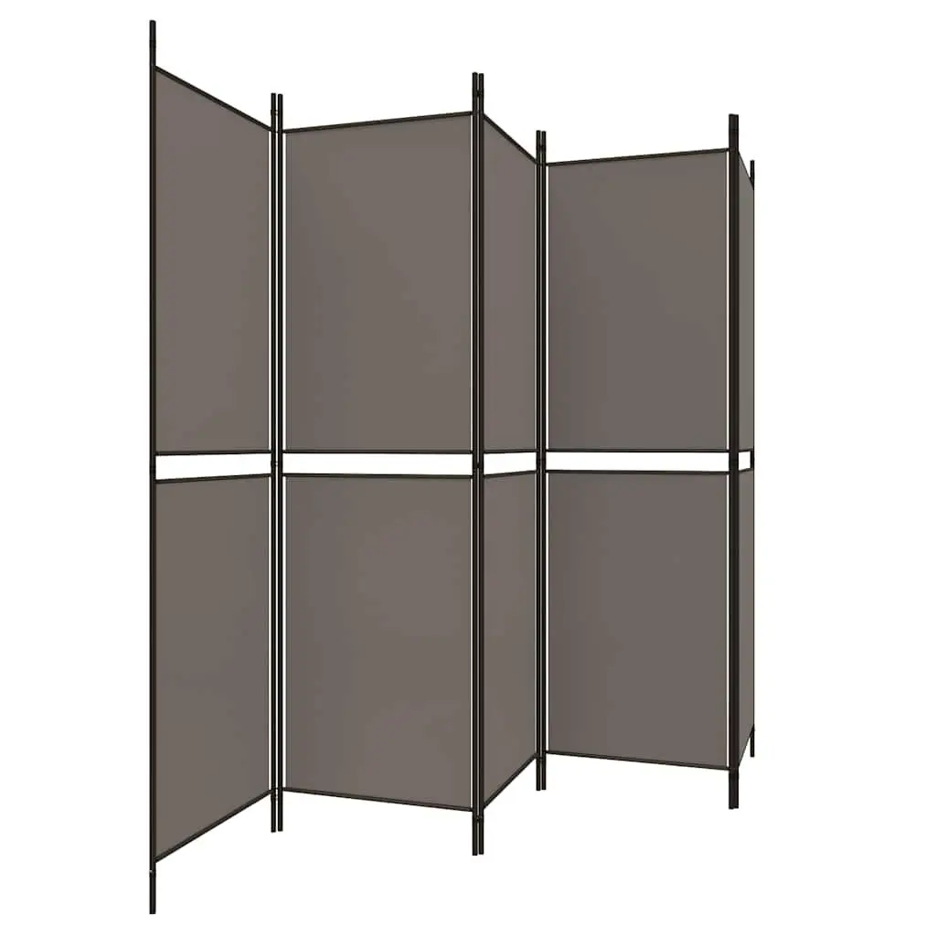 5-Panel Folding Partition in Anthracite