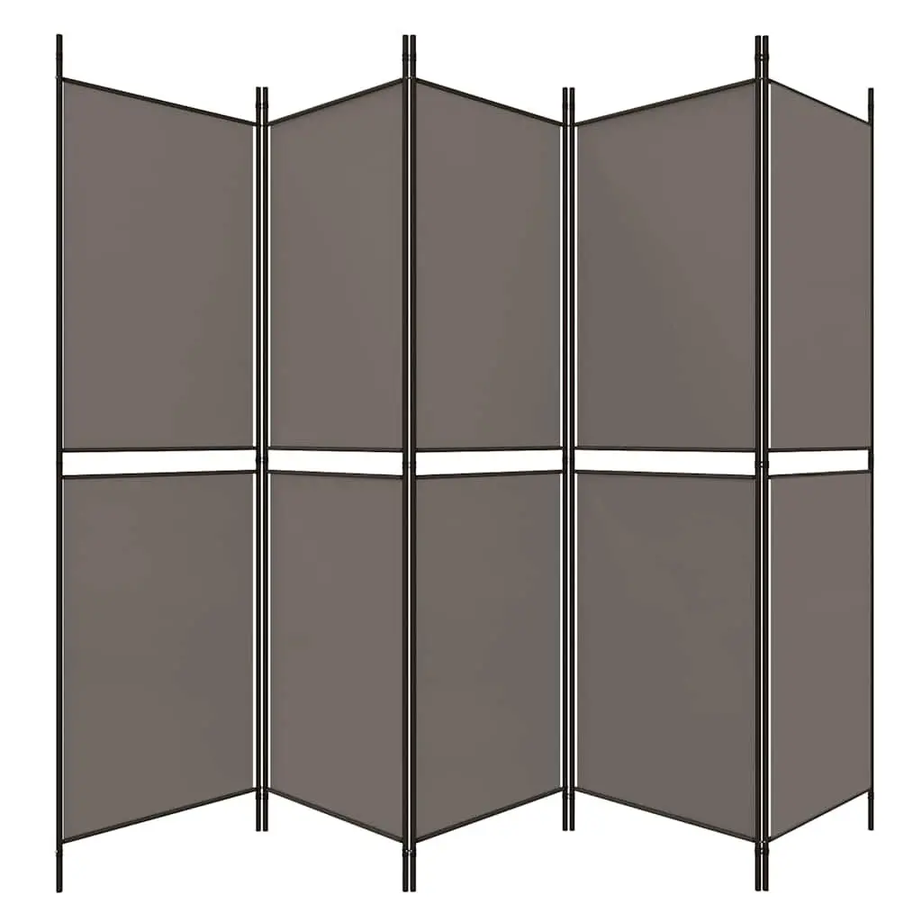 5-Panel Folding Partition in Anthracite