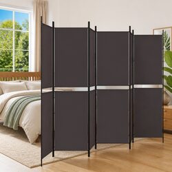 Folding Room Divider Screen 300x200cm, 6 Panels, Brown