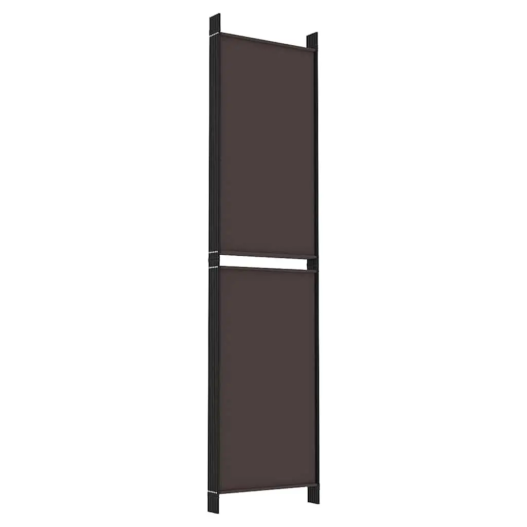 Folding Room Divider Screen 300x200cm, 6 Panels, Brown