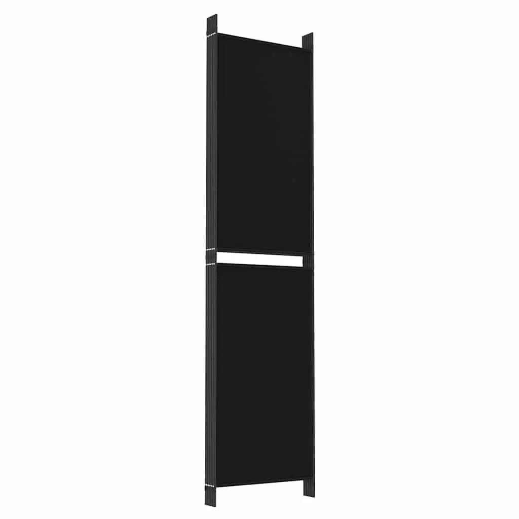 6-Panel Black Foldable Room Divider