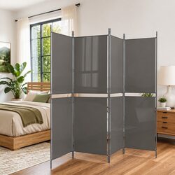 Specifications of Anthracite 5-Panel Room Divider