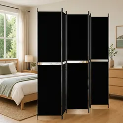 5-Panel Folding Room Divider Dimensions: 250 x 220 cm