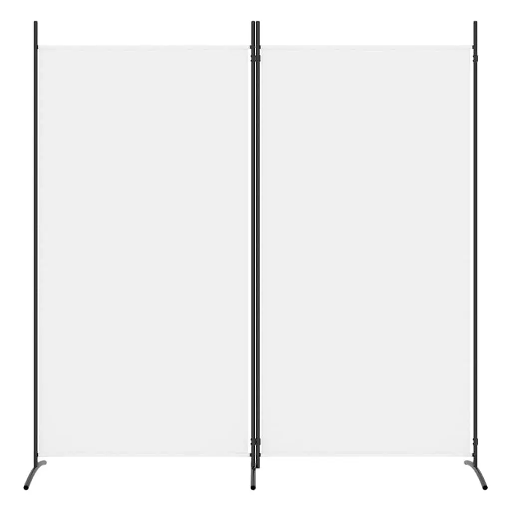 2-Panel Room Divider Screen White Foldable Partition Privacy Space Separator 175 x 180 cm