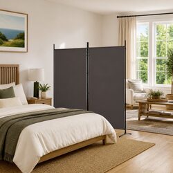 Specifications of Brown 2-Panel Foldable Room Divider 175x180cm