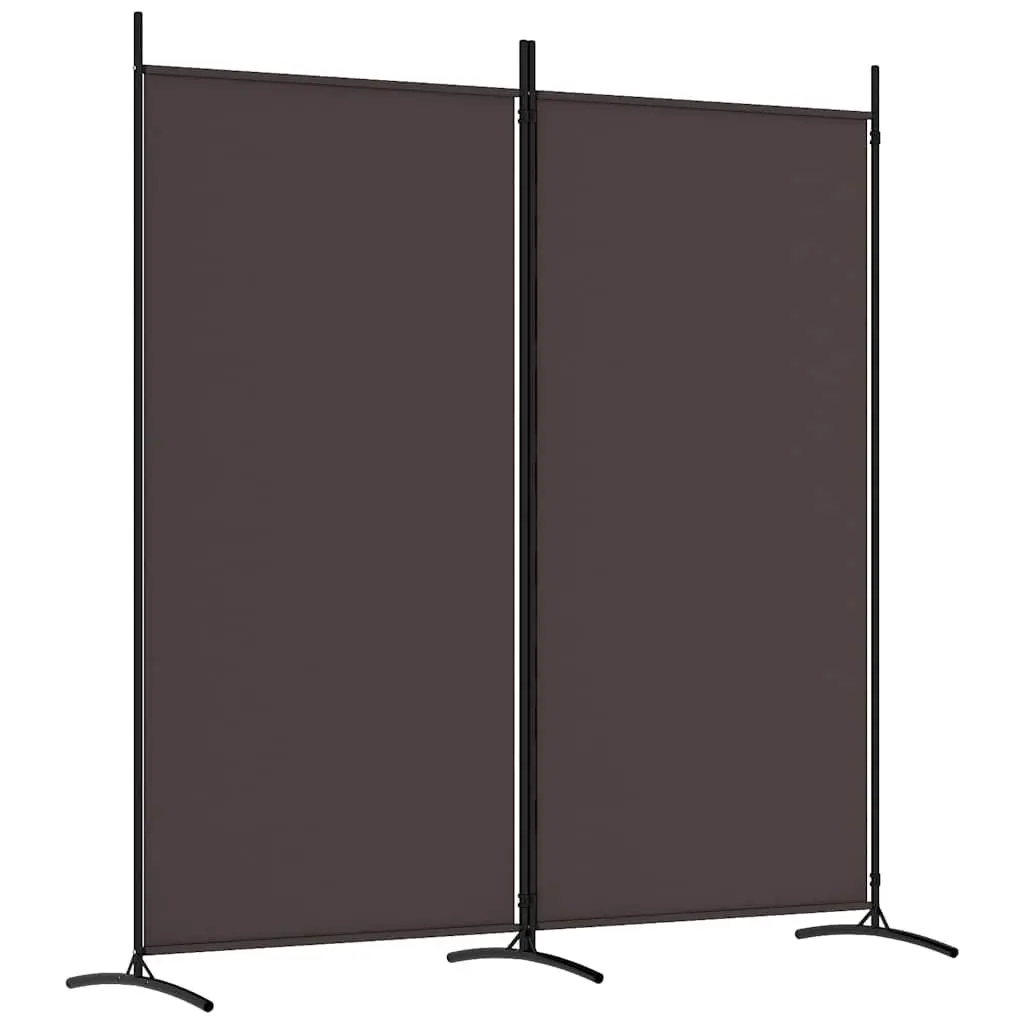 Brown 2-Panel Foldable Room Divider 175x180cm