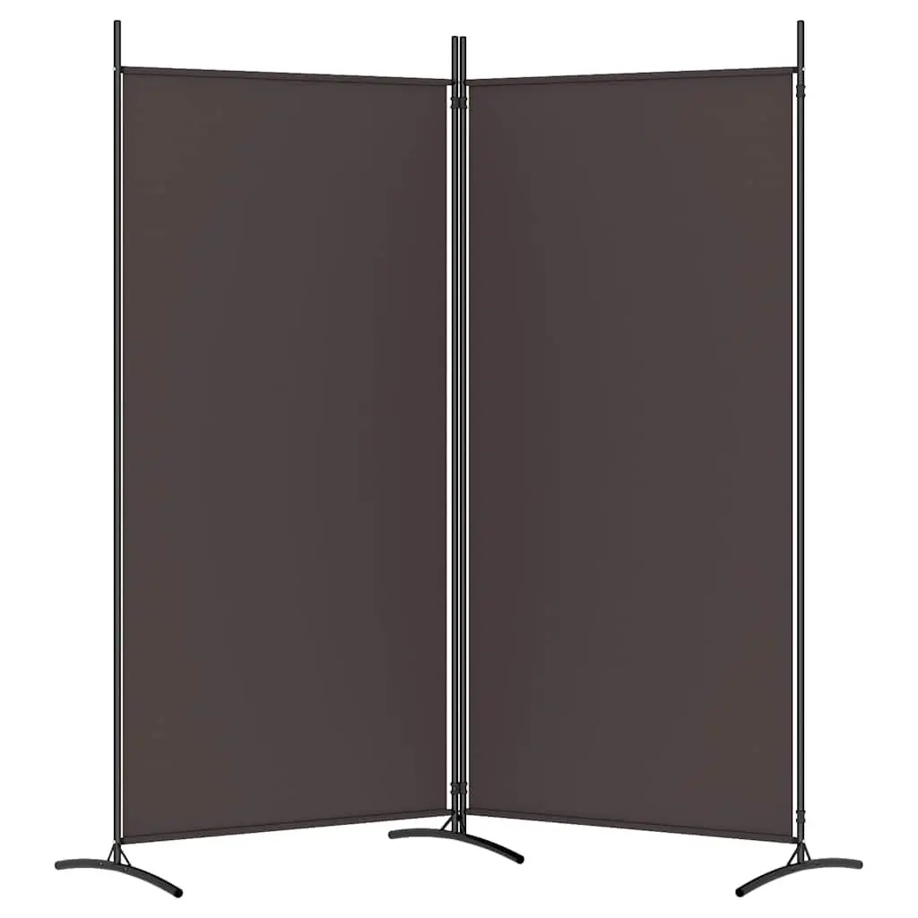 Brown 2-Panel Foldable Room Divider 175x180cm