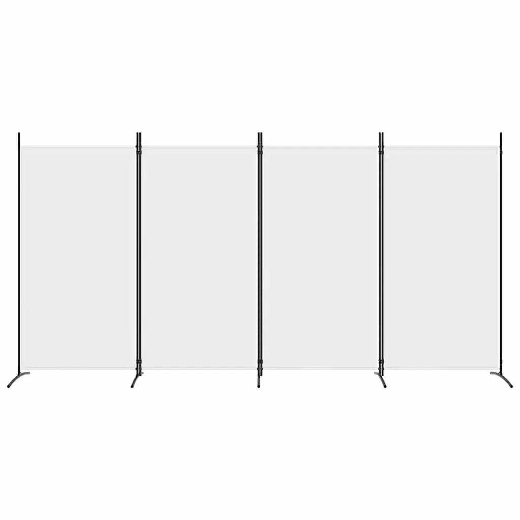 Room Divider 4 Panel White Folding Screen Privacy Partition 346x180cm