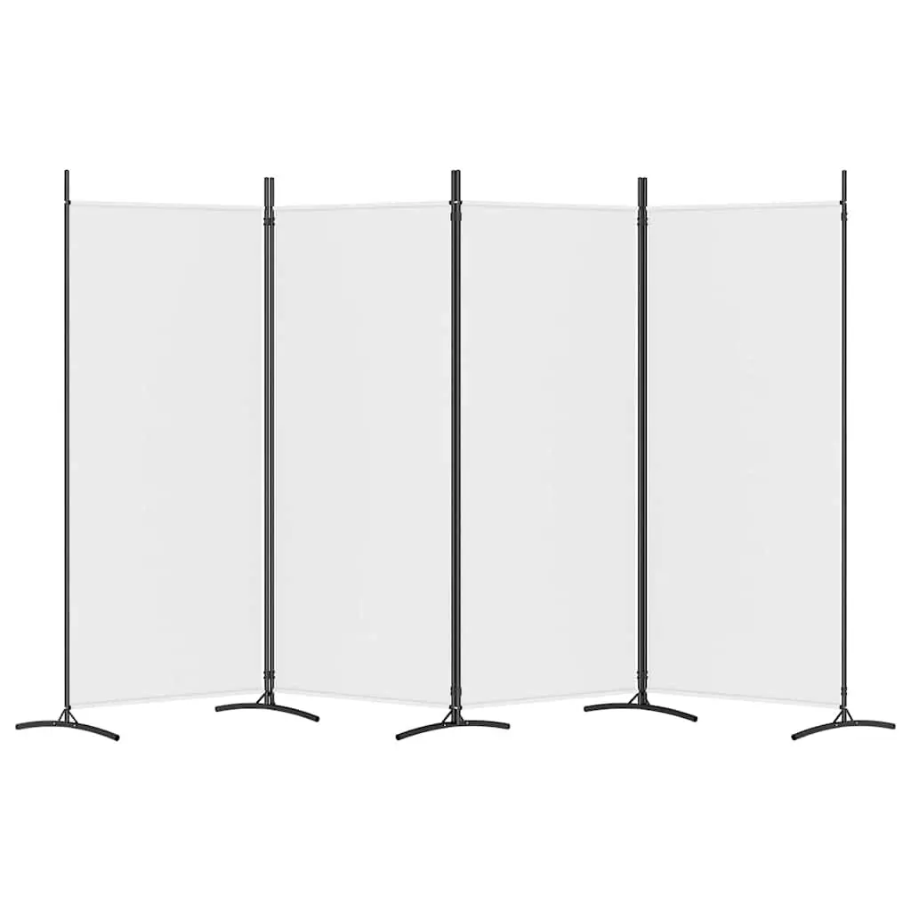 Room Divider 4 Panel White Folding Screen Privacy Partition 346x180cm