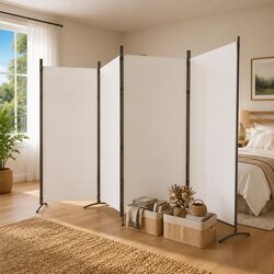 Specifications for 5-Panel Room Divider in White 433x180cm