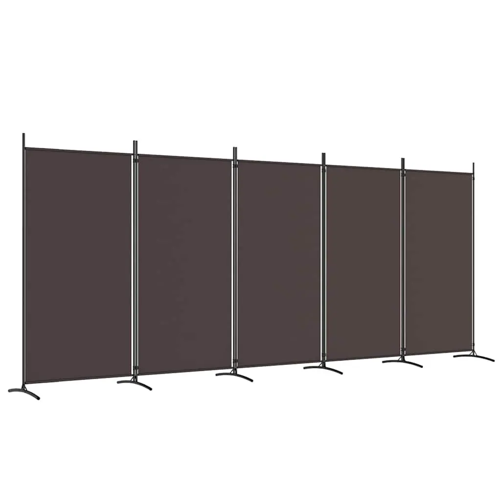 5-Panel Room Divider Screen Fabric Foldable Privacy Partition Folding Separator