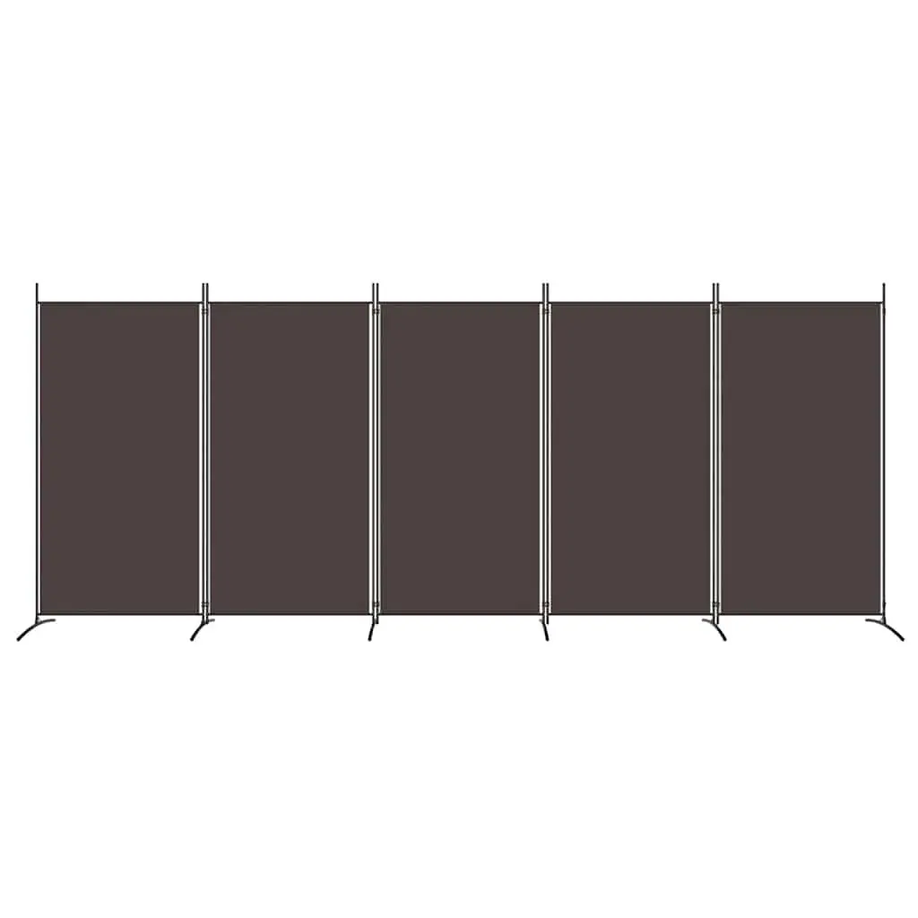 5-Panel Room Divider Screen Fabric Foldable Privacy Partition Folding Separator